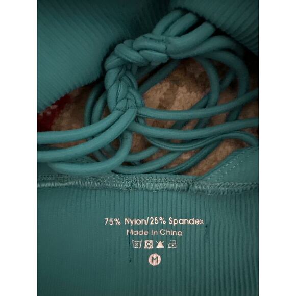 Flex It Pink Green Sports Bra Size Medium - Picture 6 of 6